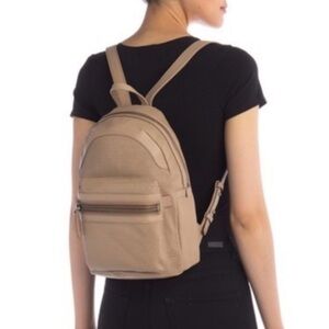 Frye Lena perforated leather backpack, taupe